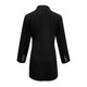 thumbnail image 4 of Chaquetas de oficina Chaqueta larga informal ligera y fina para mujer, abrigo ajustado de manga larga con botones en el pecho, abrigos con bolsillos, chaqueta con botones,blazer moda（Negro， L), 4 of 5