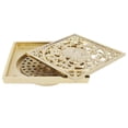 thumbnail image 4 of Desagüe de suelo de 10 x 10 cm, de cobre dorado, desodorante, colador para cocina, baño, hotel, aguas profundas., 4 of 14