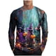 thumbnail image 2 of Blusas y camisas de manga larga con cuello redondo, moda casual para hombre, estampado deportivo, blusas de manga larga con cuello redondo, camisas para hombre, blusa de poliéster, 2 of 5