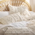 thumbnail image 3 of Juego de Edredón Bedsure King Size Beige con Acolchado Boho 3 Piezas, 3 of 8