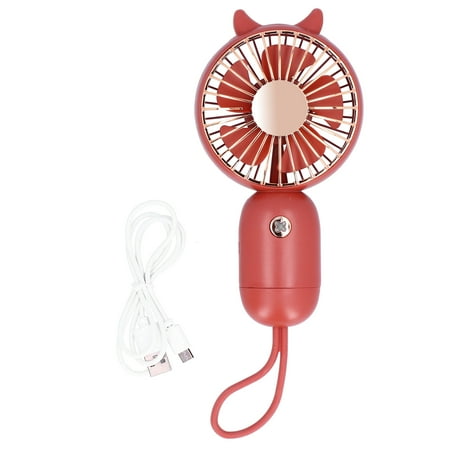 

Adjustable Mini Fan Portable Handheld USB Mute Fan for School Outdoor Home Office UseJujube Red