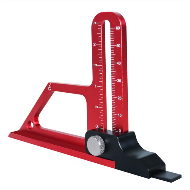 Medidor de de la Mesa del Enrutador Medidor de Profundidad de de Mesa Ajustable de 0-60 Mm, Medidor de Medición de Aluminio con Bloqueo de
