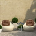 thumbnail image 2 of Round Chair Cushions 22x22 Inch Outdoor Seat Pads Set of 2 Throw Floor Pillows for Adults Sitting Patio Garden, Coffee, 2 of 15