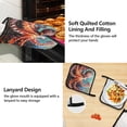 thumbnail image 4 of Octopus in Bottom Sea 5 Pcs Kitchen Set Heat Resistant Oven Mitts and Non-Slip Pot Holders with Adjustable Cooking Apron, 4 of 6