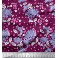 thumbnail image 1 of Soimoi Poly Georgette Fabric Leaves & Floral Artistic Printed Fabric 1 Yard 52 Inch Wide, 1 of 3