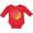 Red, variant on Inktastic My Nana Loves Me with Sunflower Wreath Boys or Girls Long Sleeve Baby Bodysuit
