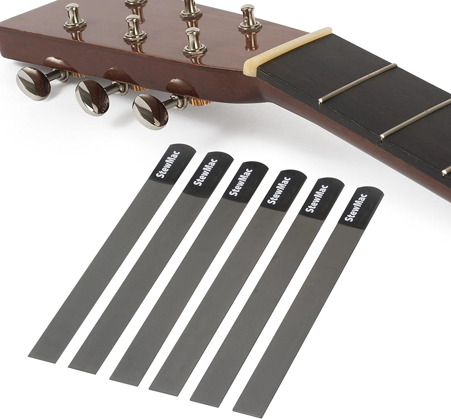 Gauged Nut Slotting File Set for Acoustic Guitar, for Light/Medium Strings Set of 6