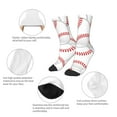 thumbnail image 3 of Honeii Baseballs Print Children's Colorful Socks,Unisex Kids and Toddlers' Cushioned Sock,Kids Athletic Crew Socks,for Everyday Wear and Sports, 3 of 5