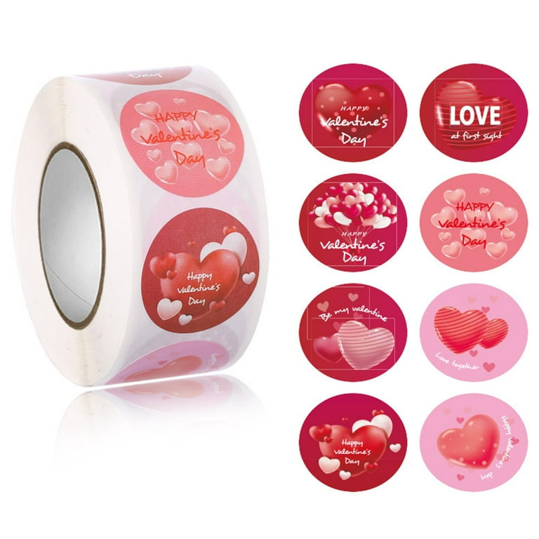 Red Love Heart Stickers Scrapbooking DIY Gift Label Sealing Sticker  Birthday Party Stationery Sticker Valentine's Day decoration