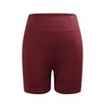 thumbnail image 5 of Hinvhai Biker Shorts Girl with Pockets - High Waisted Tummy Control Workout Gym Running Yoga Shorts Wine 8 Years, 5 of 9