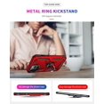 thumbnail image 5 of Hybrid Dual Layer iPhone 15 Plus Case (Red) Magnetic Ring Kickstand Holder Shockproof Cover, 5 of 5