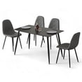 thumbnail image 1 of Juego De Comedor 4 Sillas Mesa Rectangular Vanguardista gris oscuro 5, 1 of 6