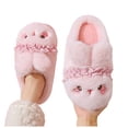 thumbnail image 4 of NIEWTR Kids Slippers for Boys Girls Winter Warm Cute Dog House Shoes Fuzzy Fun Cartoon Indoor Bedroom Footwear(A-Pink,12), 4 of 4