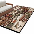 thumbnail image 6 of Country Patch Plaid Area Rug 3x5 Washable Rug Non Slip Brown Farmhouse Retro Bear Deer Cabin Large Area Rug Indoor Floor Carpet for Entryway Bedroom Kitchen Living Room Home Office Dining Room, 6 of 8