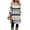 Navy, variant on EANJE Christmas Women Dresses Christmas Print Crewneck Tunic Midi Dress Long Sleeve Curved Split Hem Swing Dress Lightweight Trendy Autumn Holiday Wear Outfits with Side Pockets Red XL