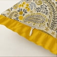 thumbnail image 3 of Ensemble de 2 Housses de Coussin en Sergé de Coton Vargottam - Imprimé Cachemire, 18x18 Housses de Coussin à Volants avec Fermeture Éclair Cachée, Imprimé Réversible, Décor Rustique de Ferme, 3 of 6