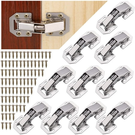 10pcs Cabinet Hinges With Hinge S, Hinges For Armoire Door