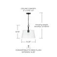 thumbnail image 2 of Capital Lighting 246911 Baker 14" Wide Semi-Flush Ceiling Fixture / Pendant - Black, 2 of 7