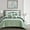 Green, variant on Macy 6 Piece Comforter Set Jacquard Woven Geometric Design Pleated Quilted Details Bedding
