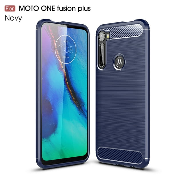 For Cover Motorola Moto One Fusion Plus Case For Moto One Fusion Plus Coque Armor Silicone Case For Moto One Fusion Plus Fundas Blue For Moto G8 Power