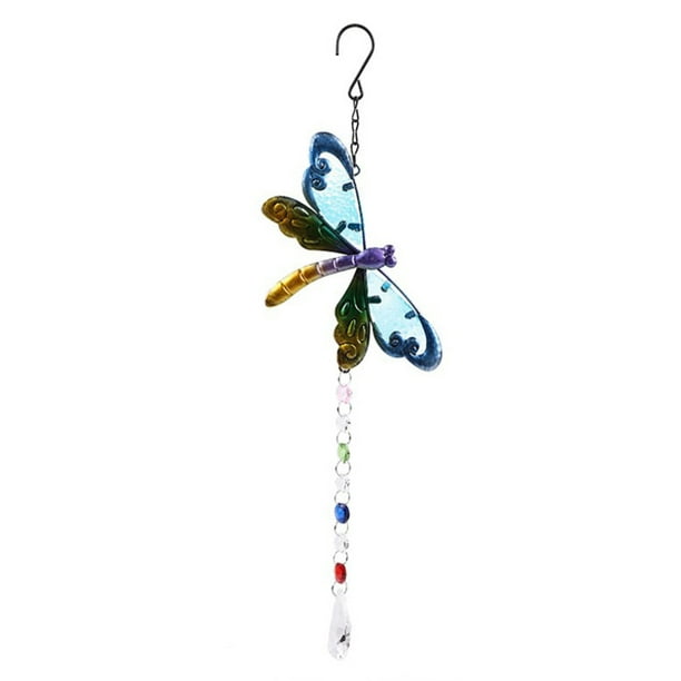 Colibrí Carillón de viento Colgante de cristal Rainbow Sun Catcher Iluminación Jardín Decoración de jardín Araña Accesorios de cristal Memorial Day Gi Ormromra CPB-US-DYP11-7