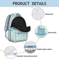 thumbnail image 4 of Cute Shiba Inu Backpack for School,Cute School Bag,Schoolbag with Adjustable Shoulder Straps & Padded Back,15.3"x11"x7.1"., 4 of 6
