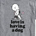 thumbnail image 3 of Peanuts - Love is Having a Dog - Men's Short Sleeve Graphic T-Shirt, 3 of 6