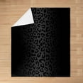 thumbnail image 3 of [Leopard Blanket] Feelyou Leopard Flannel Fleece Blanket | 40"x50" Cheetah Print Plush Throw, 280gsm, for Sofa Couch Black Wild Animal Blanket Room Decor Safari, 3 of 6