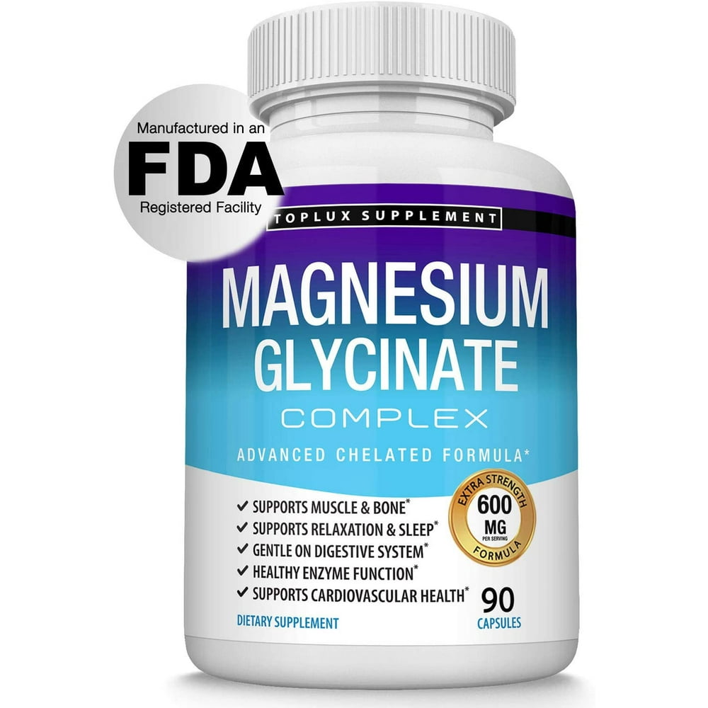 Premium Magnesium Glycinate Complex 525 Mg High Absorption 125 DV