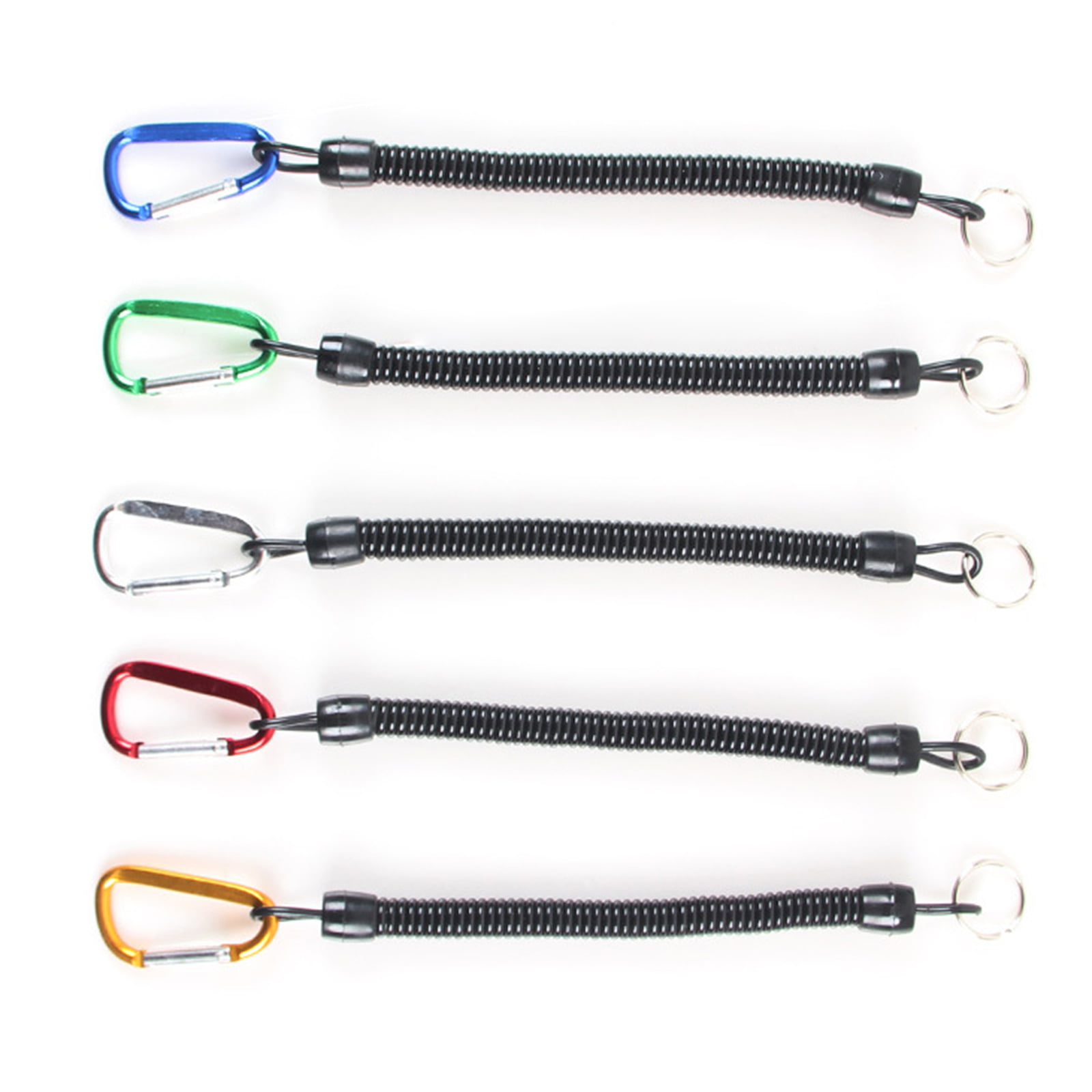 2pcs Spearfishing Parts Scuba Diving Anti-lost Spiral Spring Coil Lanyard Rope 