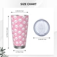 thumbnail image 4 of Fotbe Cute Cat Pattern 20 oz Tumbler Stainless Steel Vacuum Insulated Coffee Ice Cup Double Wall Travel Flask Leak-proof Coffee Cup-Straw Three-piece Set, 4 of 8