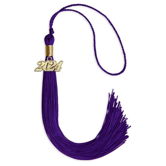 Endea Graduation Purple Graduation Tassel with Gold Date Drop