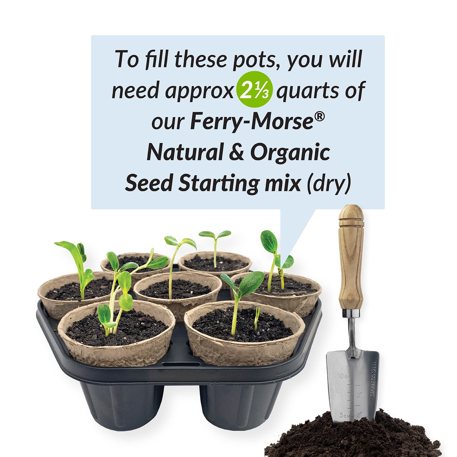 Ferry-Morse Seed Starting Kit with 3-inch Plantable Fiber Pots