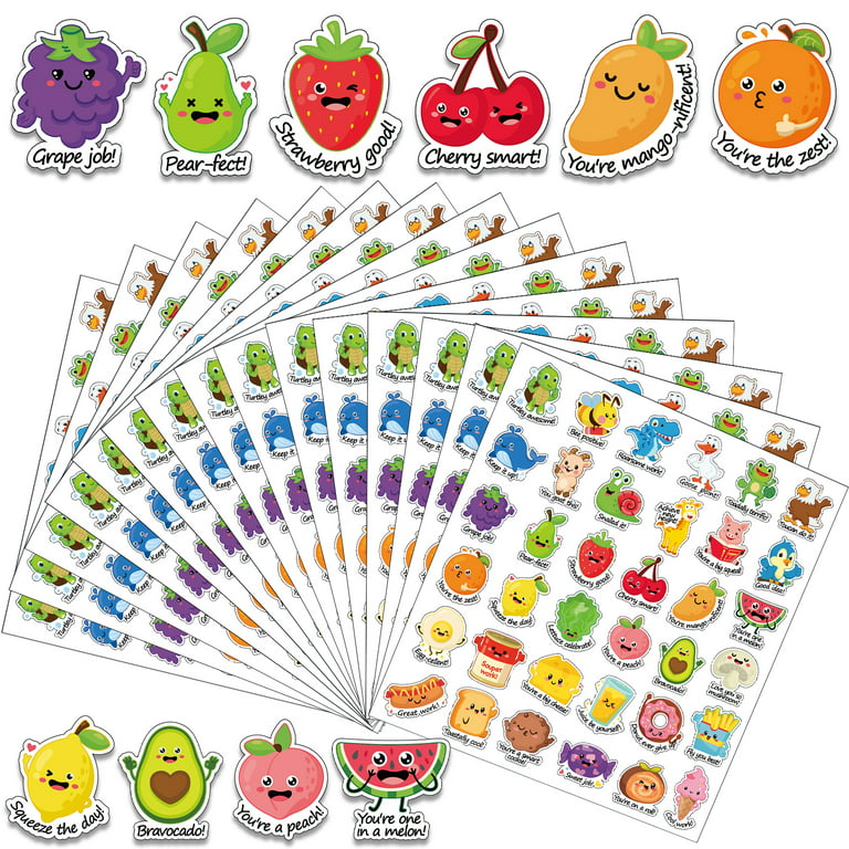 NUOBESTY 15 Sheets Reward Stickers Motivational Stickers For Kids  Encouragement Stickers In 36 Cartoon Patterns Teacher Supplies For  Elementary Student Classroom 