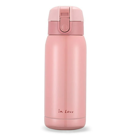 12oz Double Walled Insulated Stainless Steel Thermos Bottle Flask Drink Leakproof School Travel Kids Students Adults Office Keep Hot and