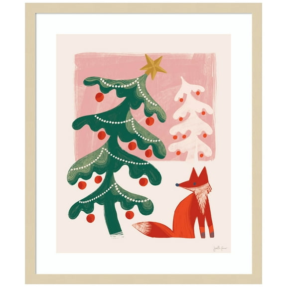 Amanti Art Retro Holiday III Wood Framed Wall Art Print