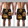 thumbnail image 3 of luoweisi Men's Beach Shorts Quick Dry Swim Trunks with Mesh Lining Halloween Eyeballs M, 3 of 5