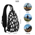 thumbnail image 5 of Sling Backpack,Black Halloween Ghosts with Boo Crossbody Bag with Water Bottle Holder,Waterproof Sling Bag for Men/Women with Chest Phone Holder for Hiking,Travel, 5 of 6