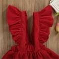 thumbnail image 4 of Aunavey Baby Girls Corduroy Suspender Skirt Kids Ruffled Casual Strap Sundress Overall Skirt Outfit, 4 of 6
