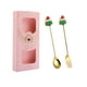 thumbnail image 2 of Juego de cubiertos reutilizables para Navidad, ideal para restaurantes, cocinas y fiestas navideñas. árbol rosa, 2 of 9