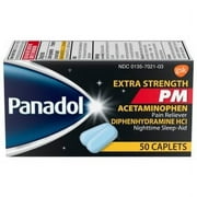 Pack of 1 Panadol Extra Strength PM Caplets 50 Count EXP 12/24
