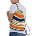 thumbnail image 3 of Easygdp Colorful Pastel Stripes Drawstring Backpack, Beach Sackpack, Travel Sackpack Lightweight for Sports, Gym, Travel, Swimming - Medium, 3 of 9
