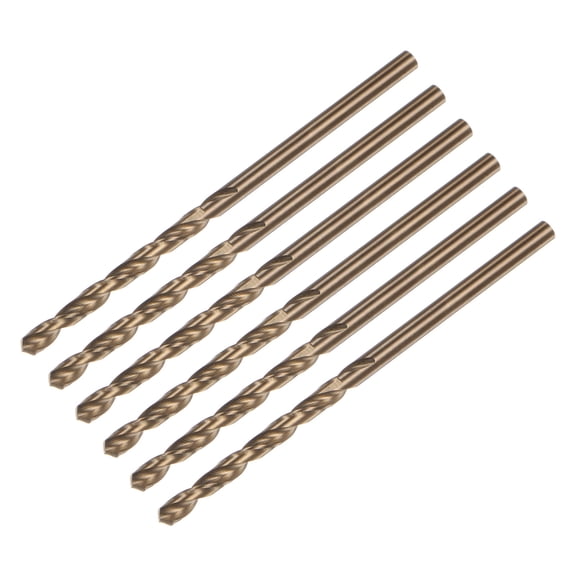 Uxcell 6 Packs 2.5mm Gold Titanium Coated High Speed Steel (HSS) 4341 Twist Drill Bits