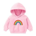 thumbnail image 2 of ibuvkizy Girls Fall Winter Hoodies Sweatshirt Christmas Long Sleeve Pullover Tops,Christmas Toddler Baby Boy's Girl's Hoodie Children's Casual Print Sweatshirt for the Baby Gift, 2 of 5