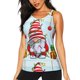 thumbnail image 1 of Balery Funny Christmas Gnome Camiseta sin mangas estampada ligera para mujer, tops de entrenamiento sin mangas, camisetas de yoga transpirables de secado rápido.-Large, 1 of 7