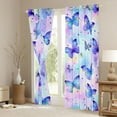 thumbnail image 3 of Homewish Chic Butterflies Black Out Curtains,Watercolor Splashing Ink Curtains Pack of 2 (42x63 Each),Purple Pink Ombre Bedroom Curtains For Girls Kids,Microfiber Bedroom Decor, 3 of 6