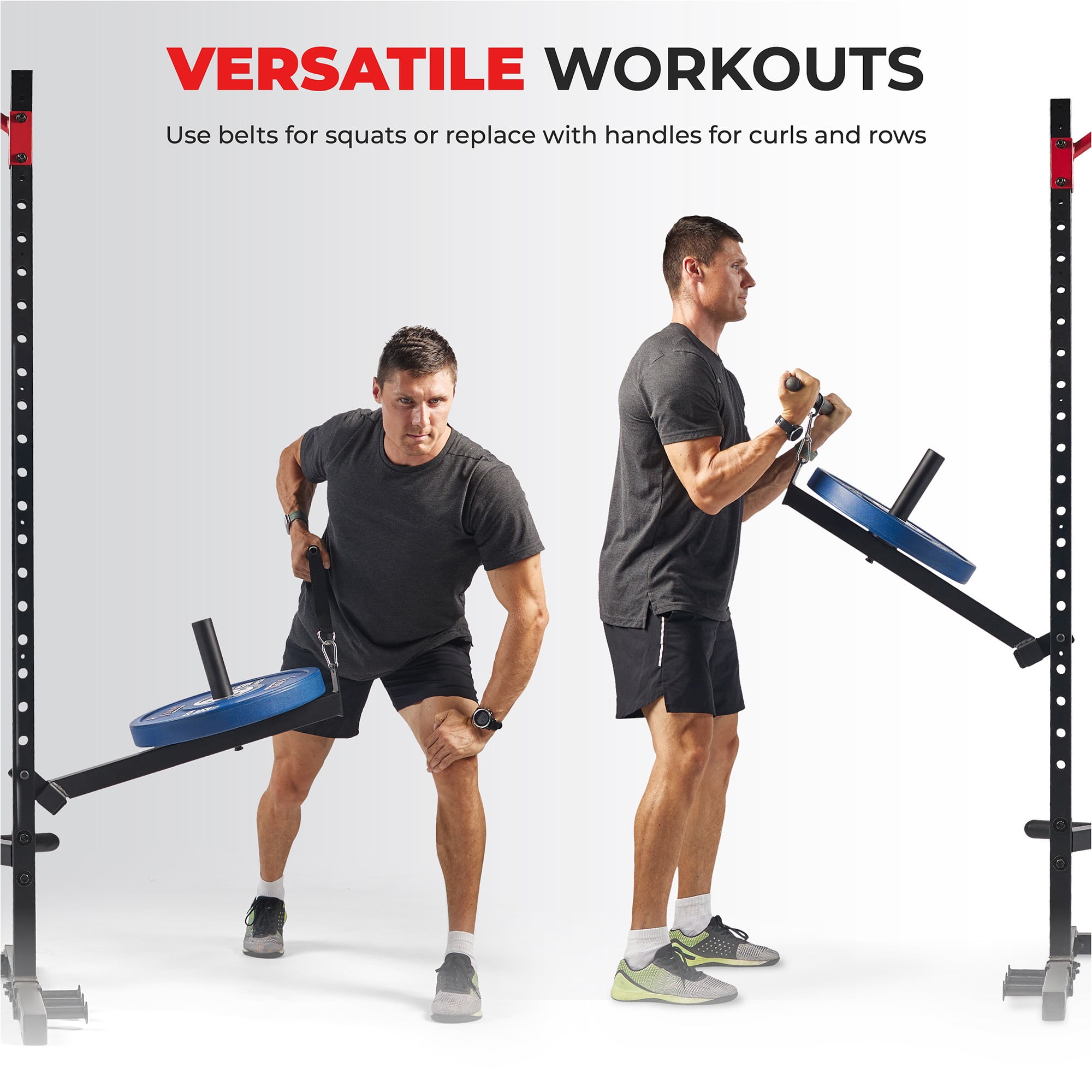Sunny Health & Fitness Belt Squat Attachment for Power Racks and Cages, Full Body Workout – SF-XFA015