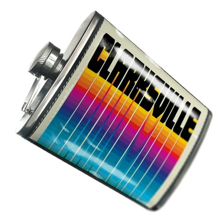 

NEONBLOND Flask Retro Cites States Countries Clarksville