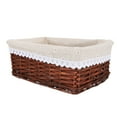 thumbnail image 1 of CNKOO Wicker Basket Kitchen Sorting Basket Washing Clothes Storage Basket for Storage Use Daisy Style  30*20*12cm (Brown), 1 of 6