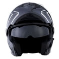 thumbnail image 3 of 1Storm Motorcycle Street Bike Modular Flip up Dual Visor Full Face Helmet HB89 Arrow White, 3 of 5